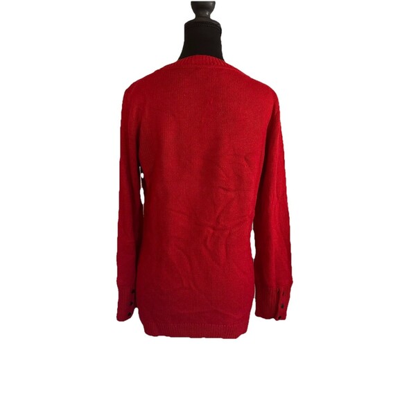 Karl Lagerfeld Red Sweater With Paris Eiffel Tower No Bow Women’s Size M - Picture 4 of 6